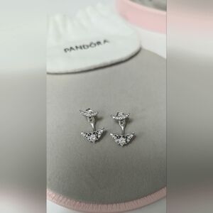 Pandora Stud Drop Jacket Earrings